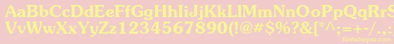 ItcSouvenirGreekDemi Font – Yellow Fonts on Pink Background