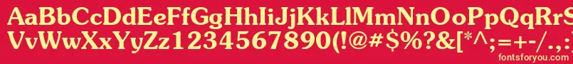 ItcSouvenirGreekDemi Font – Yellow Fonts on Red Background