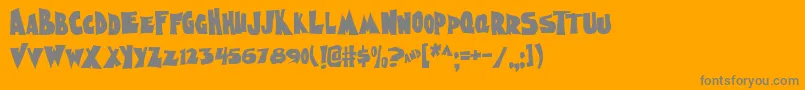 NightmareAoe Font – Gray Fonts on Orange Background