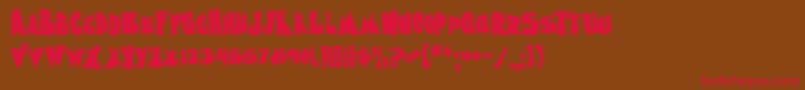 NightmareAoe Font – Red Fonts on Brown Background