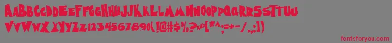 NightmareAoe Font – Red Fonts on Gray Background