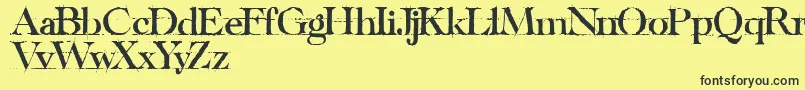 HandwritingBlackDraftDemo Font – Black Fonts on Yellow Background