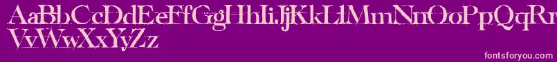 HandwritingBlackDraftDemo Font – Pink Fonts on Purple Background