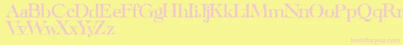 HandwritingBlackDraftDemo Font – Pink Fonts on Yellow Background