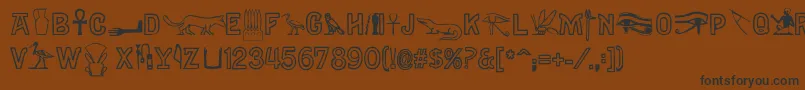 Gyptiennenormal Font – Black Fonts on Brown Background