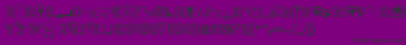 Gyptiennenormal Font – Black Fonts on Purple Background