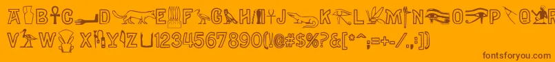 Gyptiennenormal Font – Brown Fonts on Orange Background