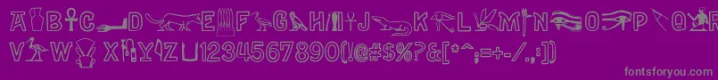 Gyptiennenormal Font – Gray Fonts on Purple Background