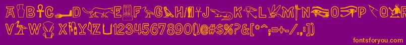 Gyptiennenormal Font – Orange Fonts on Purple Background