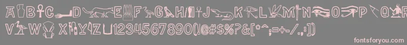 Gyptiennenormal Font – Pink Fonts on Gray Background