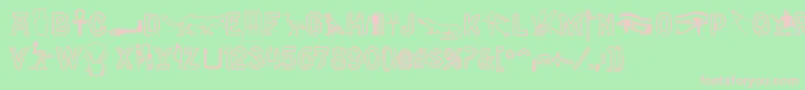 Gyptiennenormal Font – Pink Fonts on Green Background