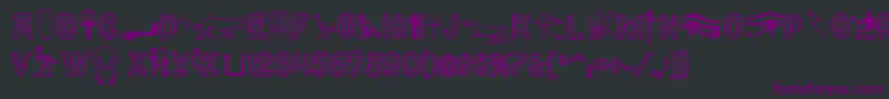 Gyptiennenormal Font – Purple Fonts on Black Background