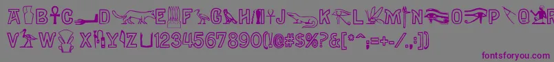 Gyptiennenormal Font – Purple Fonts on Gray Background