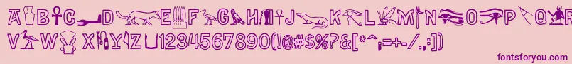 Gyptiennenormal Font – Purple Fonts on Pink Background