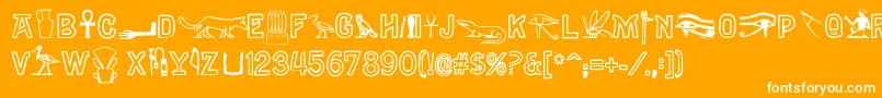 fuente Gyptiennenormal – Fuentes Blancas Sobre Fondo Naranja