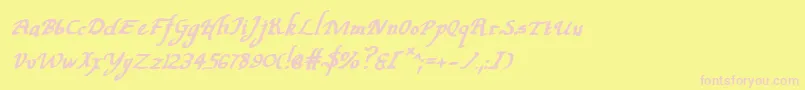 ValleyForgeBoldItalic Font – Pink Fonts on Yellow Background