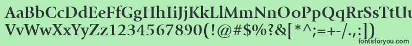 フォントItcGiovanniLtBold – 緑の背景に黒い文字