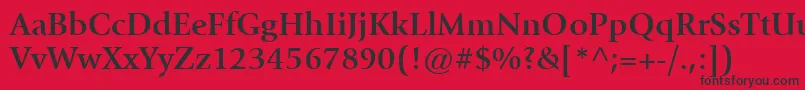 ItcGiovanniLtBold Font – Black Fonts on Red Background