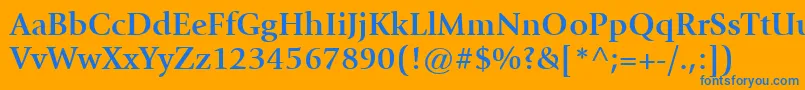 ItcGiovanniLtBold Font – Blue Fonts on Orange Background