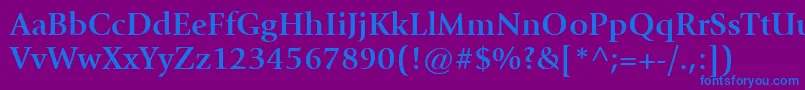 ItcGiovanniLtBold Font – Blue Fonts on Purple Background