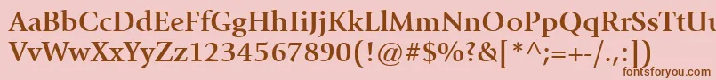 ItcGiovanniLtBold Font – Brown Fonts on Pink Background