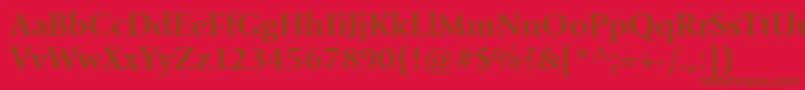 ItcGiovanniLtBold Font – Brown Fonts on Red Background