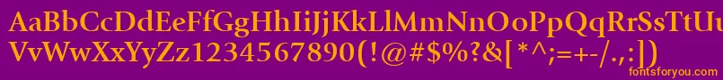 ItcGiovanniLtBold Font – Orange Fonts on Purple Background