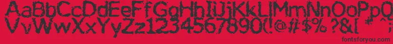Jiggery Font – Black Fonts on Red Background