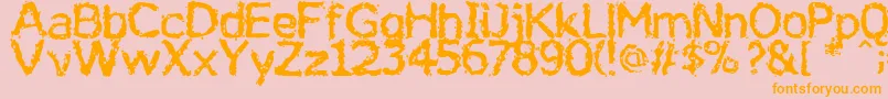 Jiggery Font – Orange Fonts on Pink Background