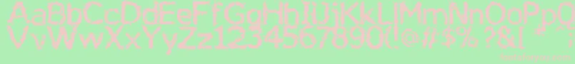 Jiggery Font – Pink Fonts on Green Background