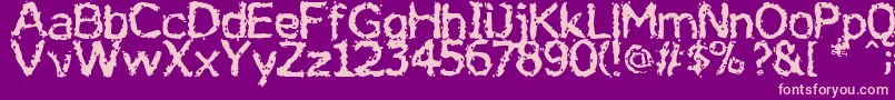 Jiggery Font – Pink Fonts on Purple Background