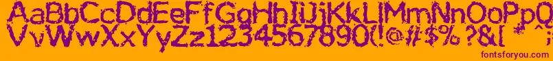 Jiggery Font – Purple Fonts on Orange Background
