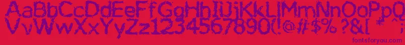 Jiggery Font – Purple Fonts on Red Background