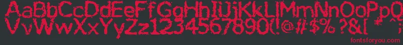 Jiggery Font – Red Fonts on Black Background