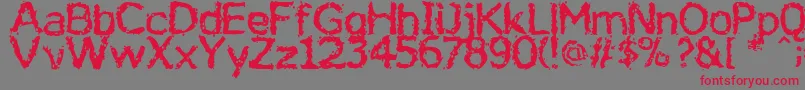 Jiggery Font – Red Fonts on Gray Background