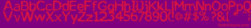 Jiggery Font – Red Fonts on Purple Background