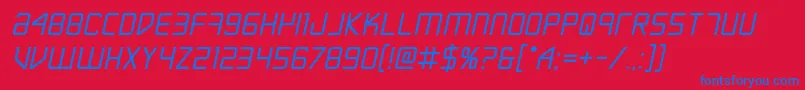 Escapeartistboldsemital Font – Blue Fonts on Red Background