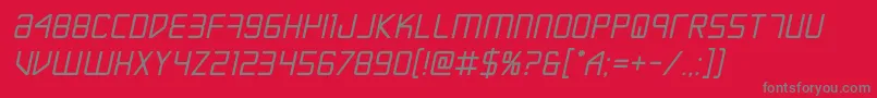 Escapeartistboldsemital Font – Gray Fonts on Red Background