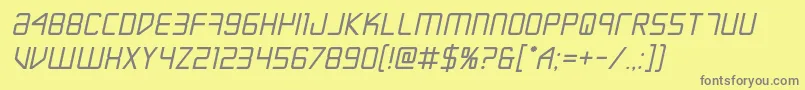 Escapeartistboldsemital Font – Gray Fonts on Yellow Background