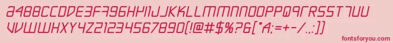 Escapeartistboldsemital Font – Red Fonts on Pink Background