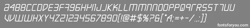 フォントEscapeartistboldsemital – 灰色の背景に白い文字