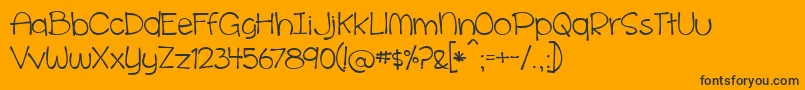 BmdCinnamonCake Font – Black Fonts on Orange Background