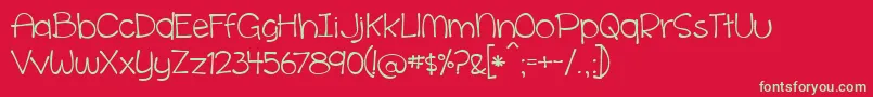 BmdCinnamonCake Font – Green Fonts on Red Background