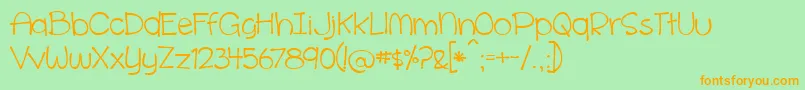 BmdCinnamonCake Font – Orange Fonts on Green Background