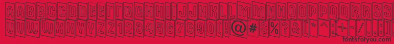 AAlternatitulcmdnotl Font – Black Fonts on Red Background