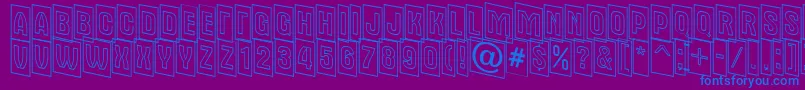 Шрифт AAlternatitulcmdnotl – синие шрифты на фиолетовом фоне