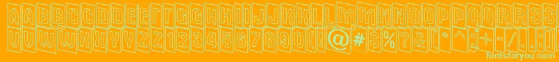 AAlternatitulcmdnotl Font – Green Fonts on Orange Background