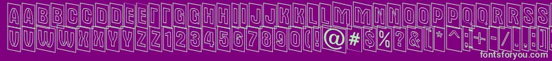 AAlternatitulcmdnotl Font – Green Fonts on Purple Background