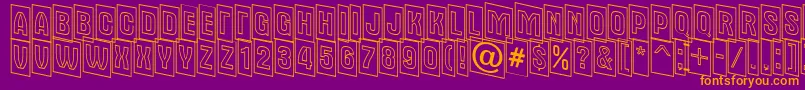 AAlternatitulcmdnotl Font – Orange Fonts on Purple Background