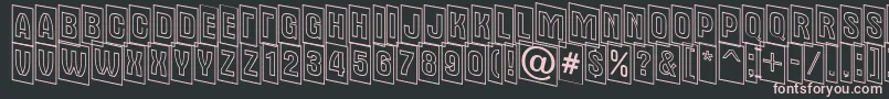 Шрифт AAlternatitulcmdnotl – розовые шрифты на чёрном фоне